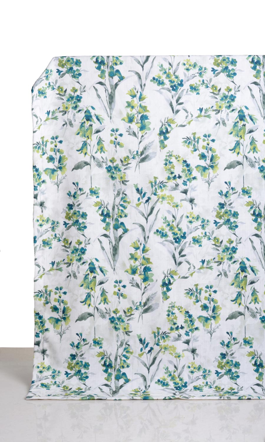 Floral Print Window Treatments Fabric By the Metre (Blue/ Green)