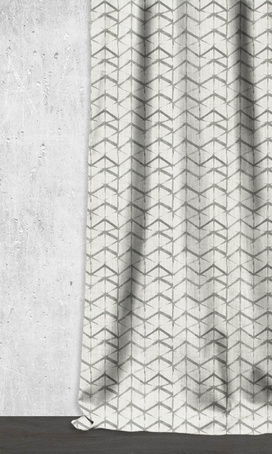 Bow-Arrow Patterned Home Décor Fabric Sample (White/ Grey)