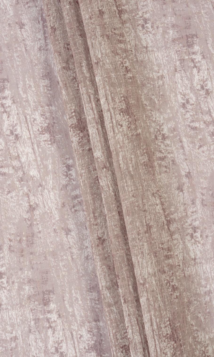 Textured Sheer Free Fabric Material Sample (Brown)