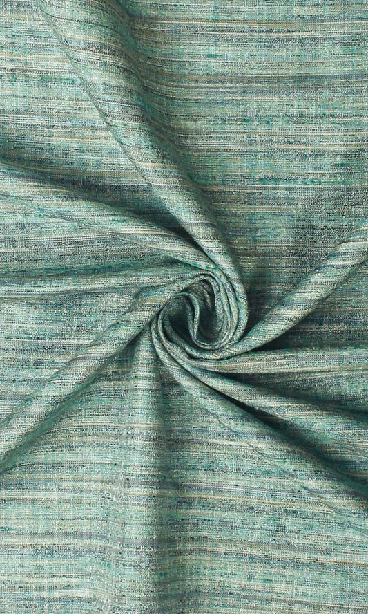 Faux Silk Textured Drapery (Blue-Green)