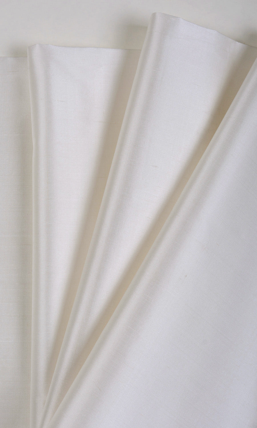 Shantung Silk Fabric Material By the Metre (White/ Ivory)