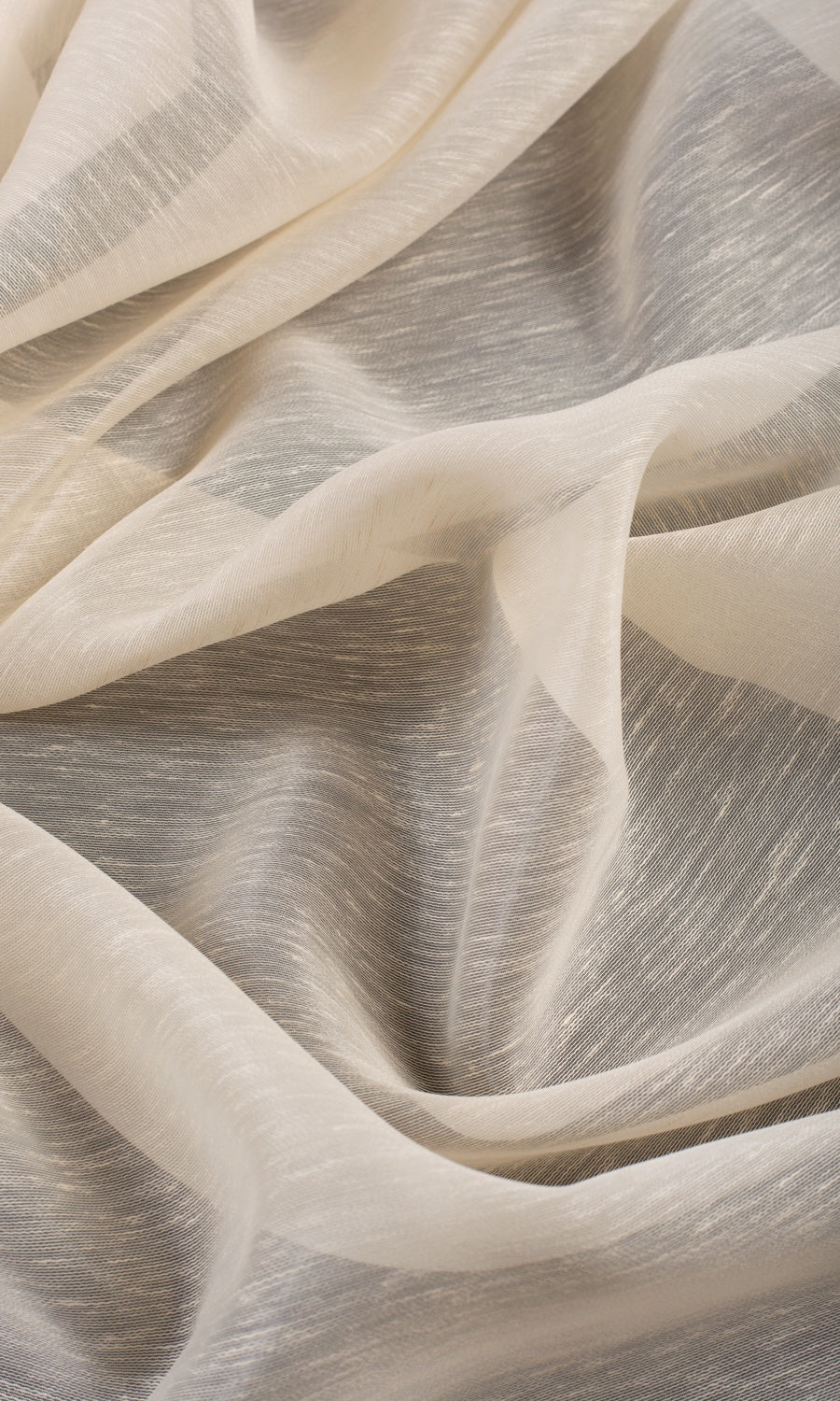 Plain Sheer Window Treatments Fabric By the Metre (Warm Ivory)