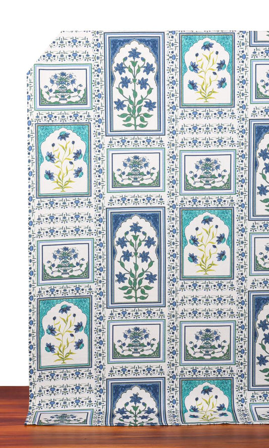 Floral patterned pure cotton drapes