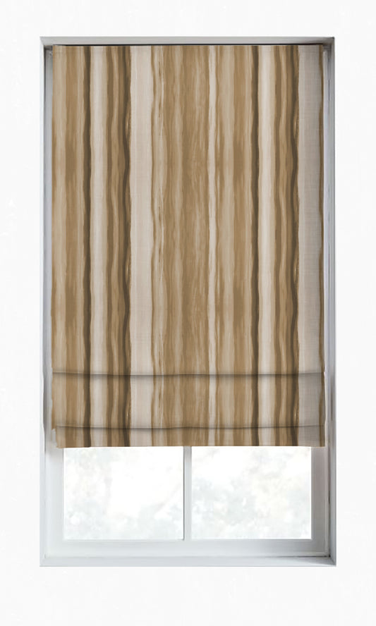 Room Darkening Striped Drapes (Brown/ Beige)