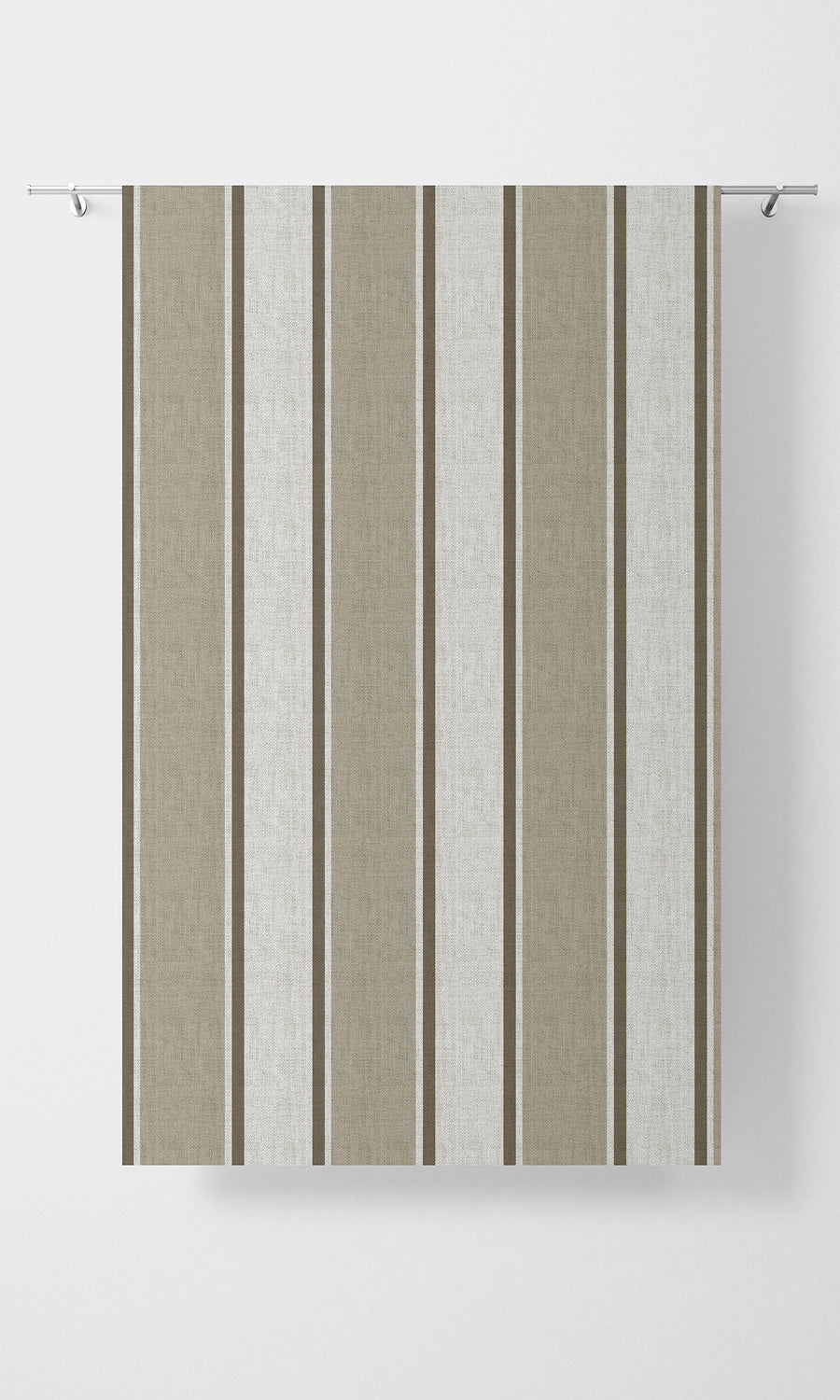 Modern Striped Home Textile Fabric Material By the Metre (Beige/ White)