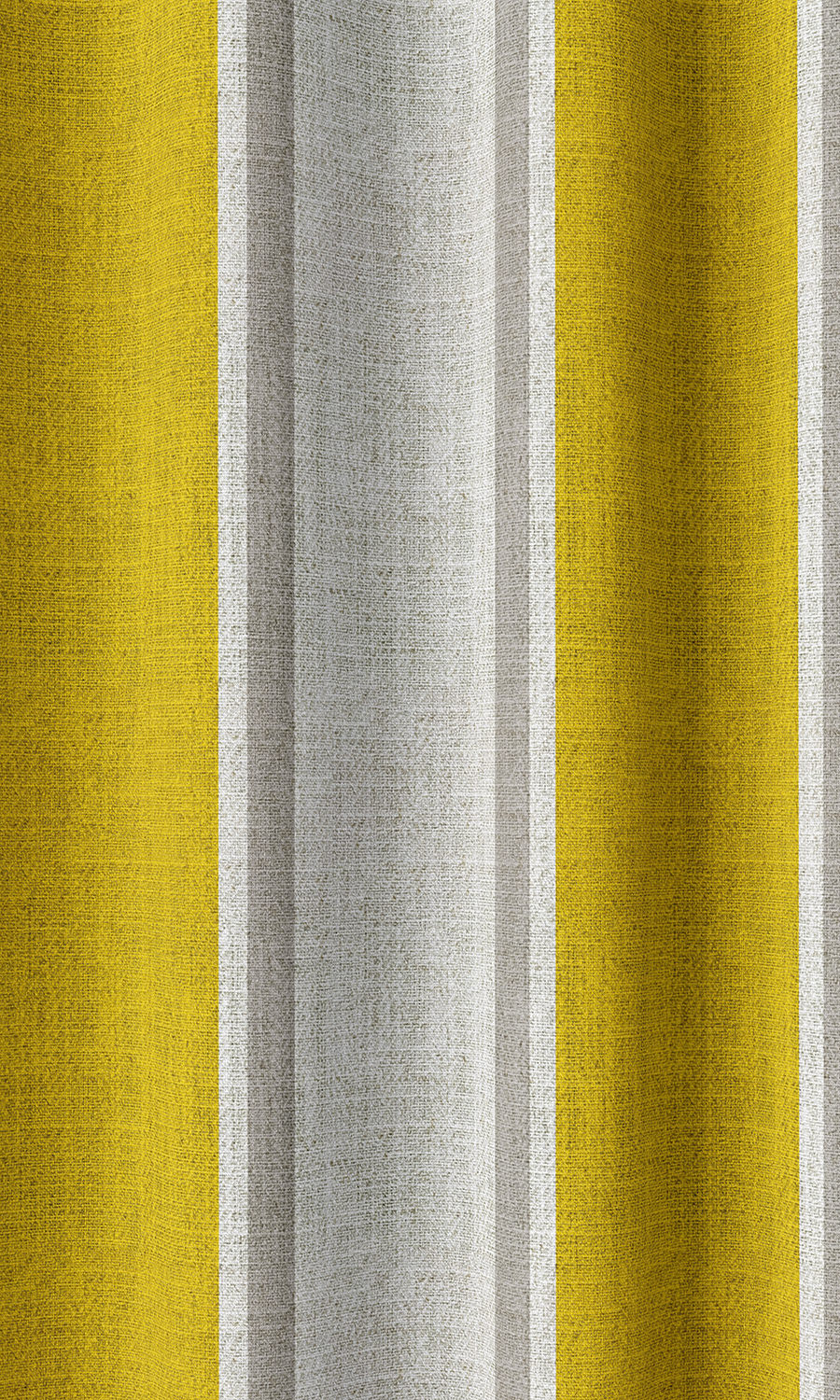 Striped Print Home Décor Fabric By the Metre (Linen White/ Yellow)