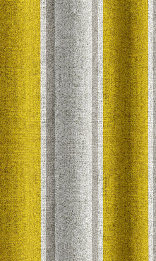 Striped Print Drapes (Linen White/ Yellow)