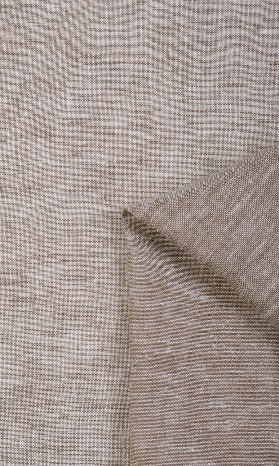 Linen Sheer Home Textile Fabric Material Sample (Brown)