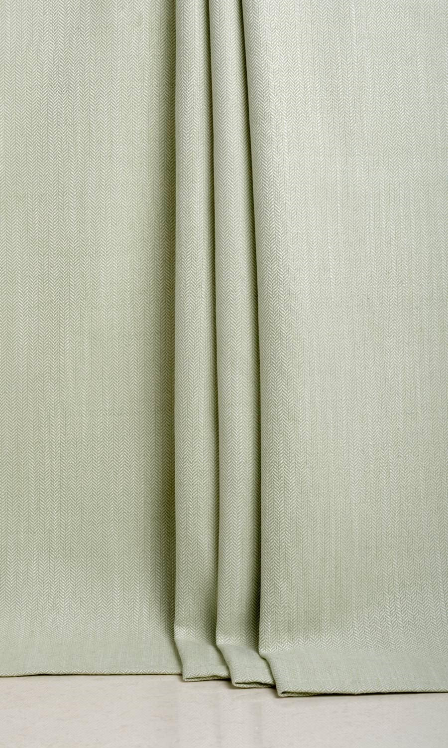 Herringbone Textured Home Textile Fabric Material By the Metre (Mint Green)