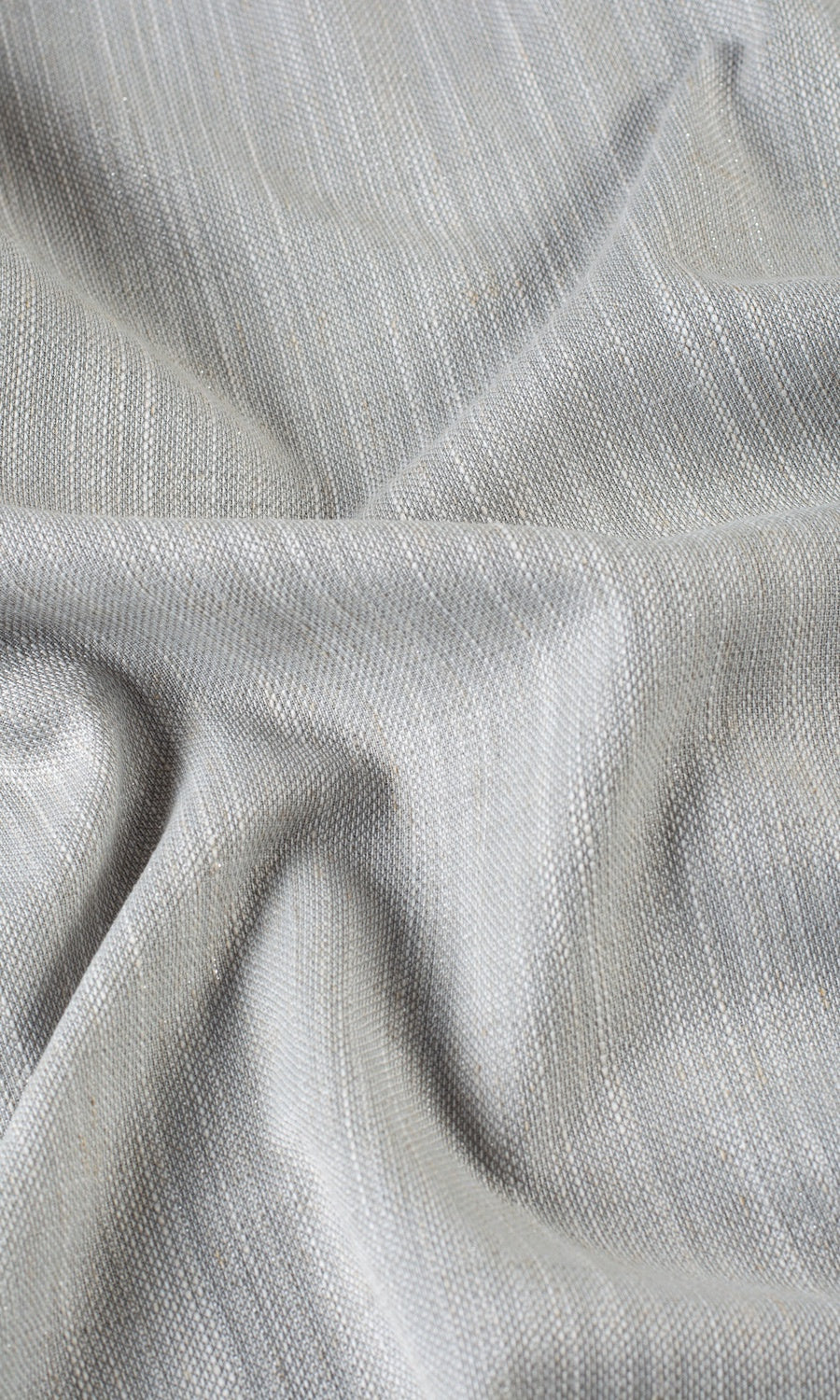 Plain Linen-Blend Fabric By the Metre for Curtains & Drapes (Gray)