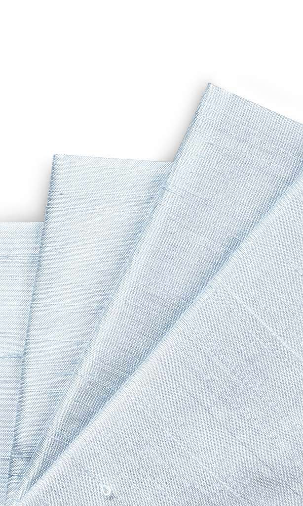 Pure Silk Window Treatments Fabric Sample (Ice Blue)