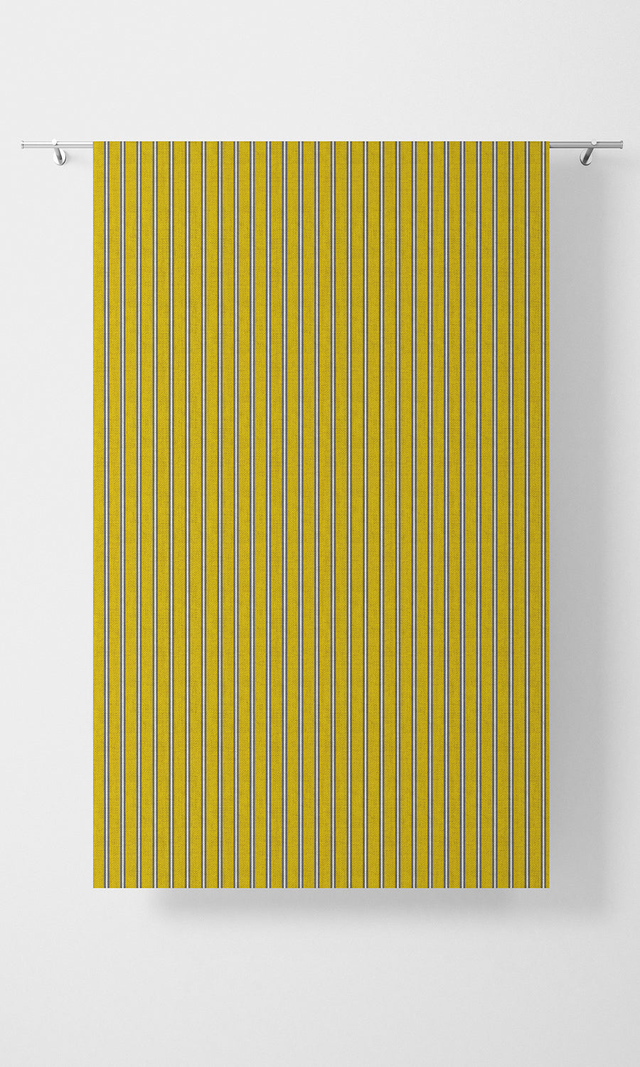 Striped Fabric Material By the Metre (Sunflower Yellow)