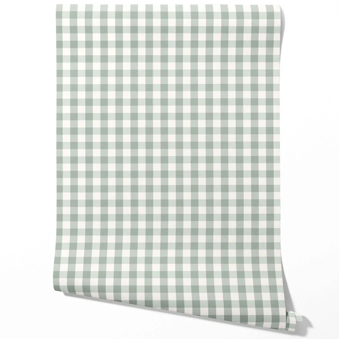 Geometric Gingham Traditional Wallpaper Sample (Duck Egg Blue)
