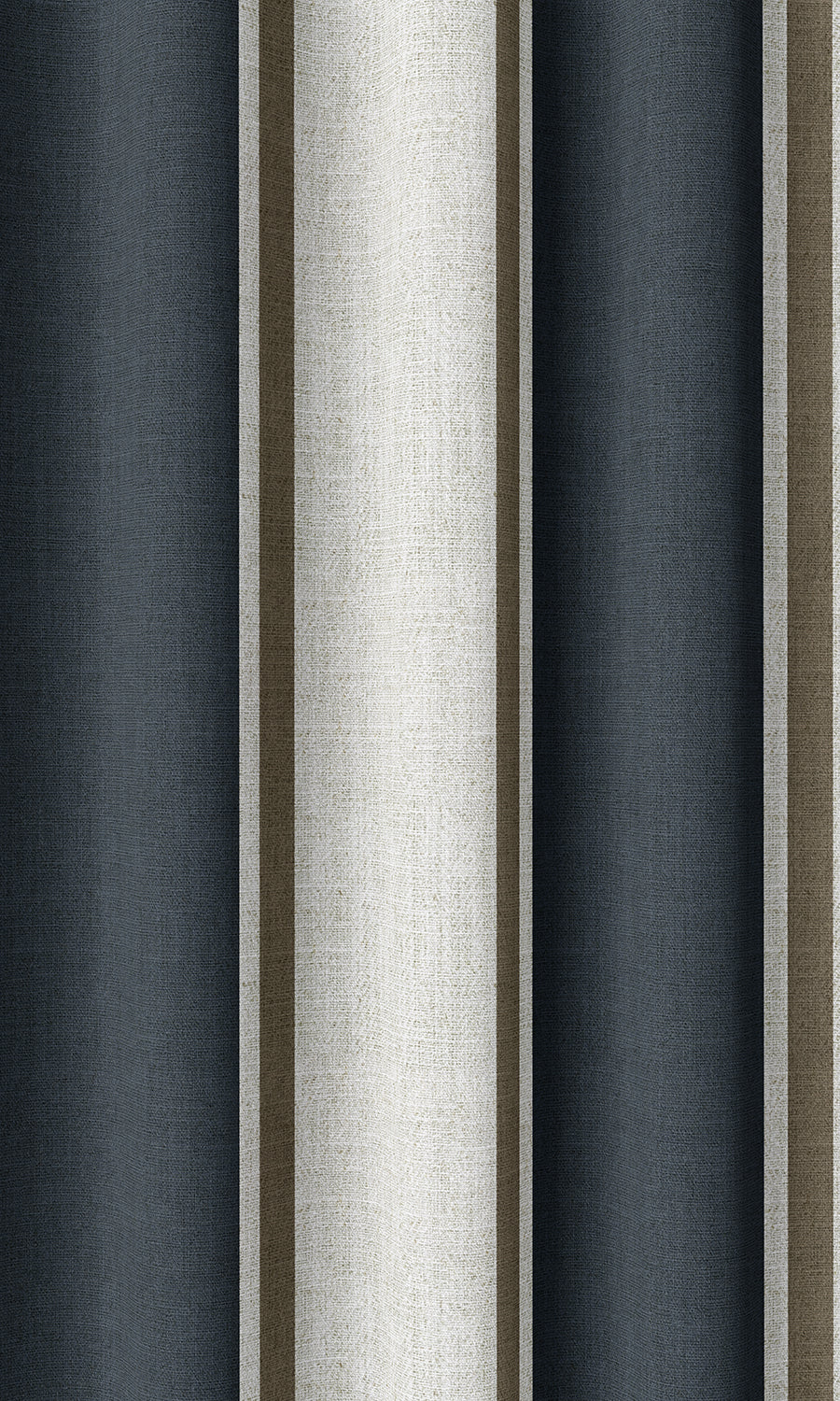 Geometric Home Décor Fabric By the Metre (Navy Blue/ Brown)
