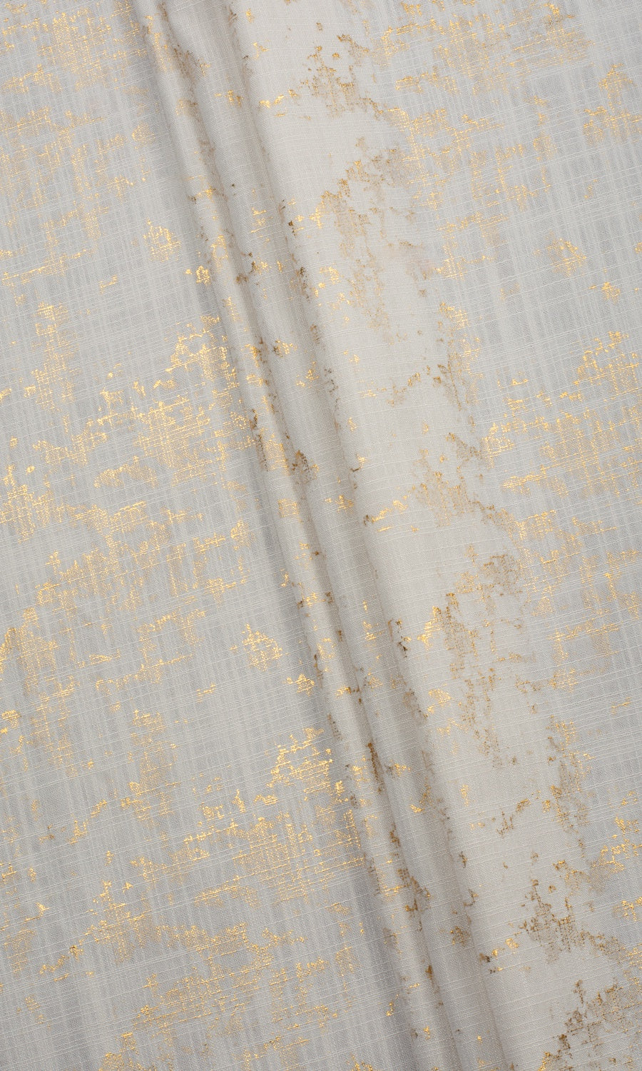 Metallic Abstract Fabric Material By the Metre (Beige/ Golden)