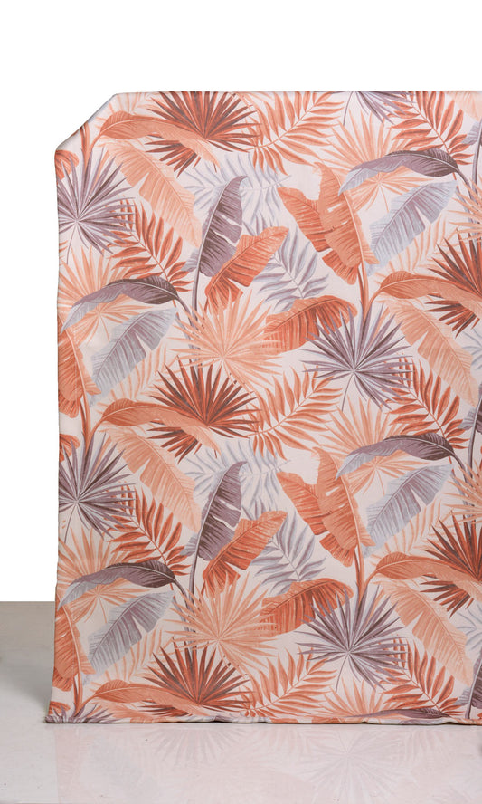 Botanical Floral Curtains (Burnt Orange)