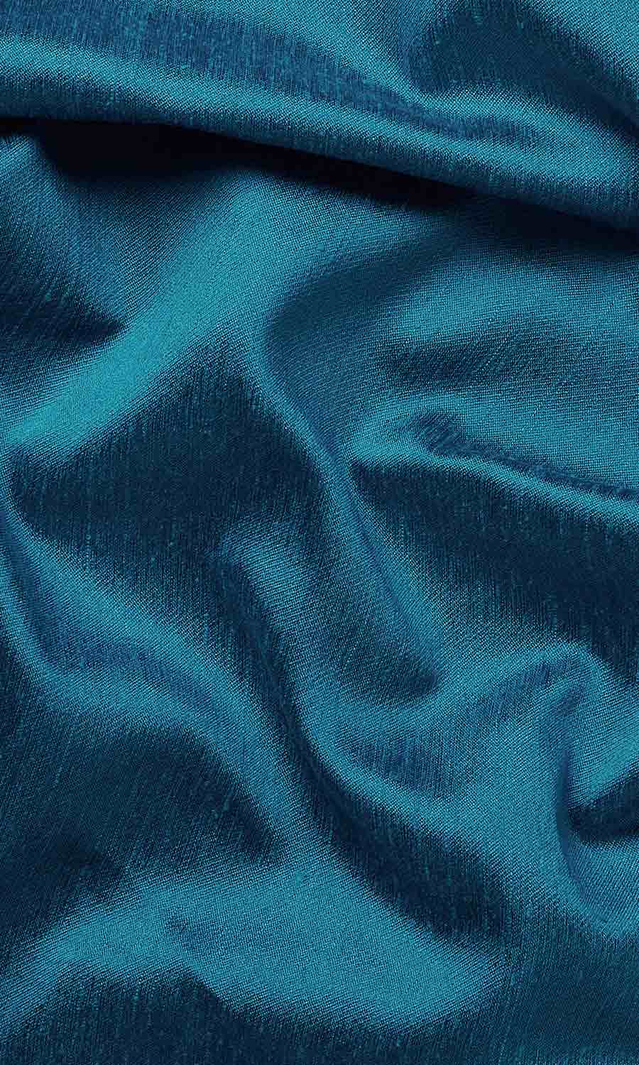Faux Silk Window Treatments Fabric Sample (Blue)
