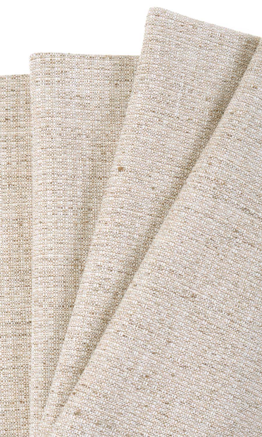 Textured Poly-Cotton Fabric Material By the Metre (Beige/ Cream)