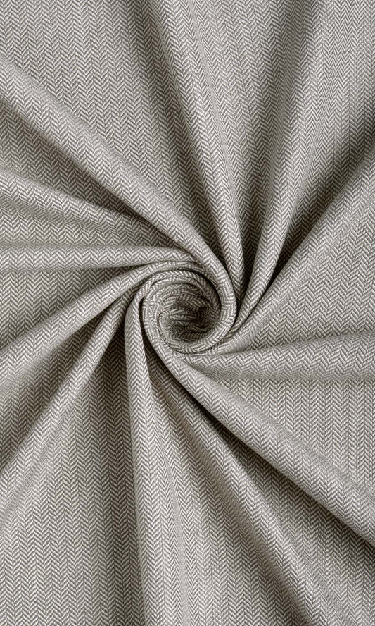 Herringbone Textured Curtains (Grey)
