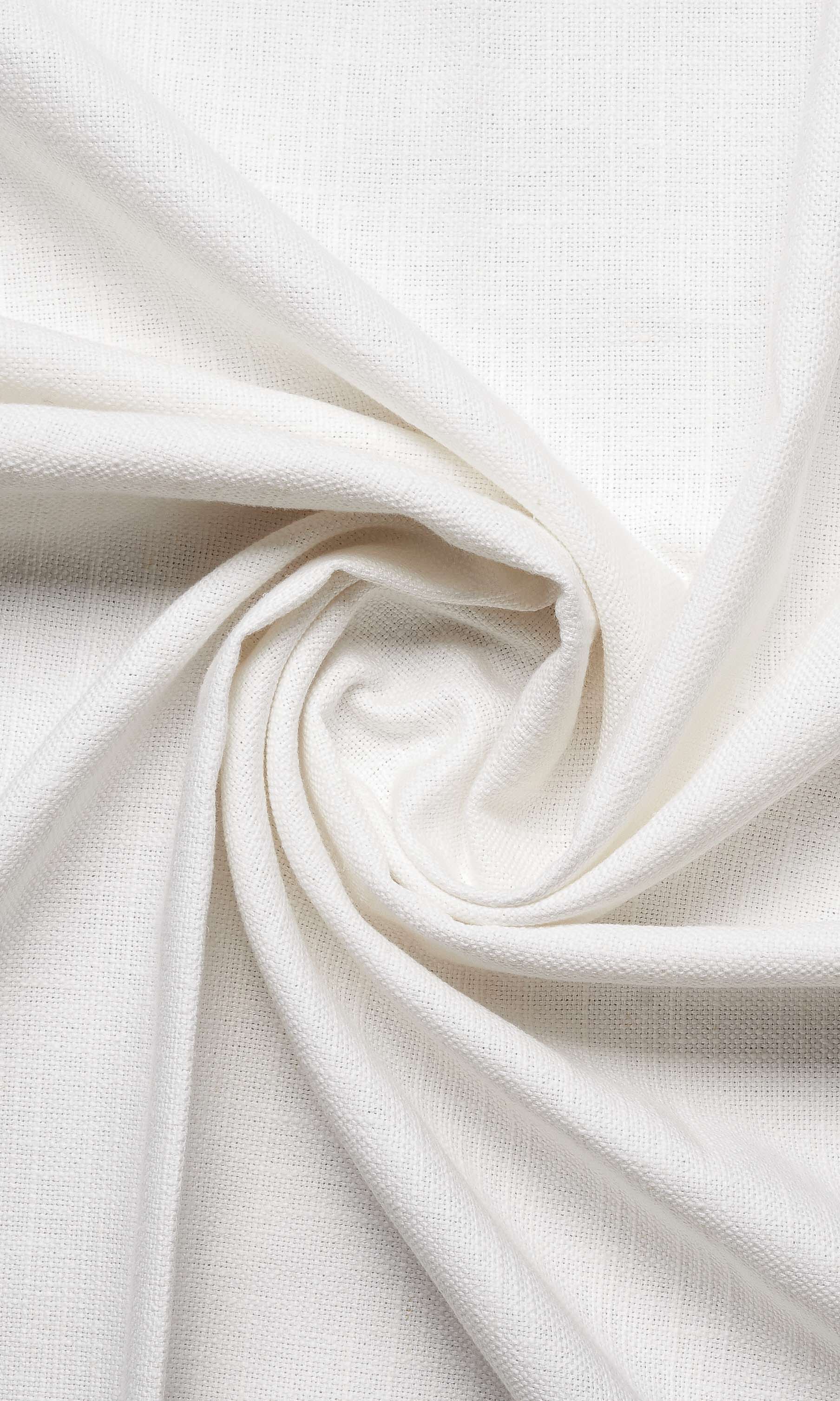 Linen Home Décor Fabric By the Metre (White)