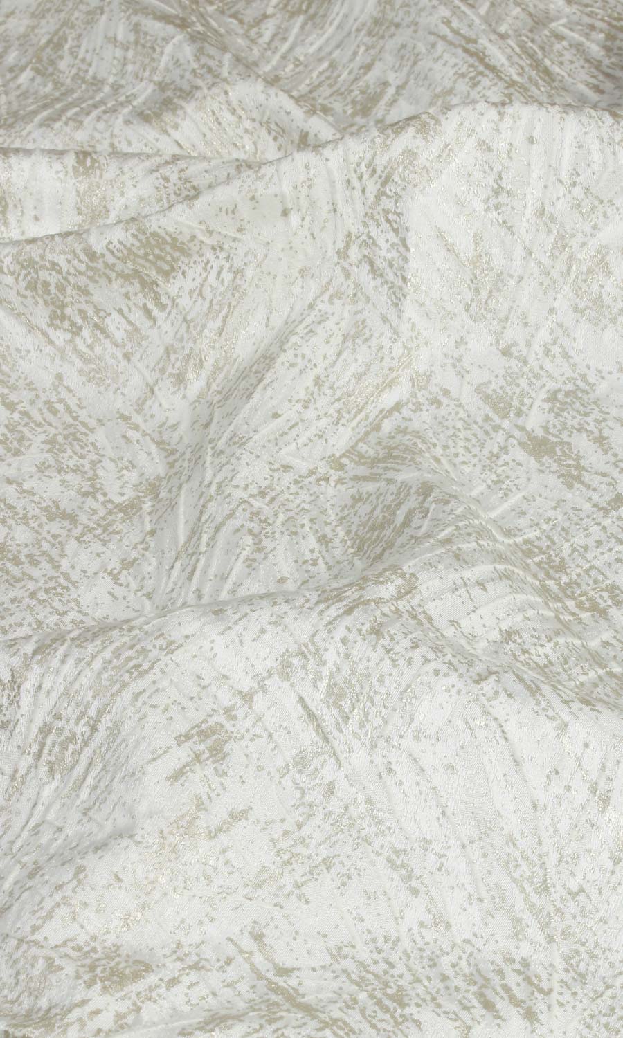 Patterned Poly-Cotton Fabric Material By the Metre (Pale Beige/ Cream)