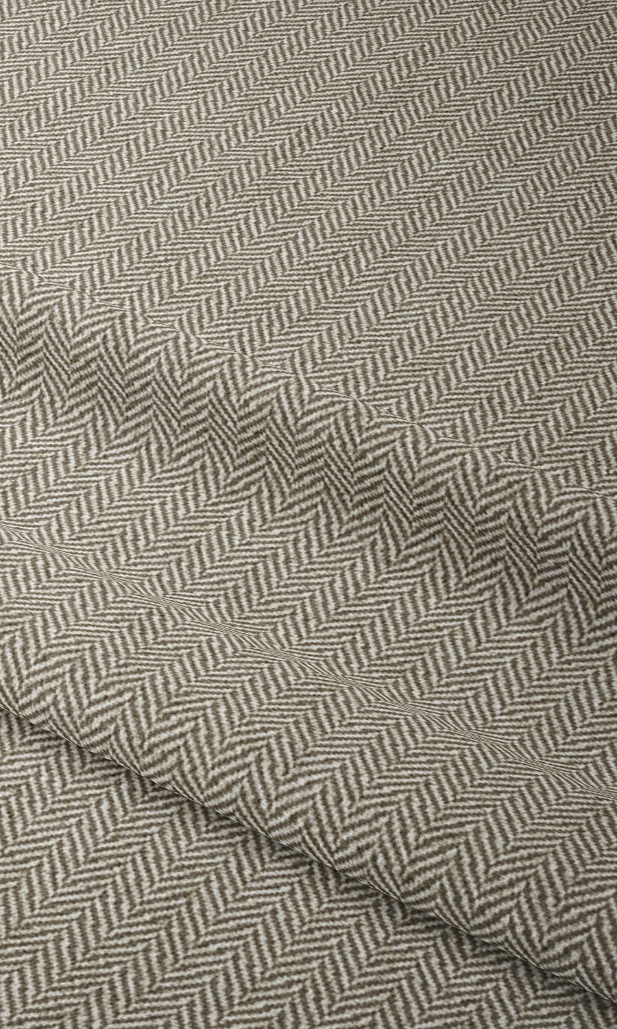 Herringbone Textured Home Textile Fabric Material Sample (Beige)