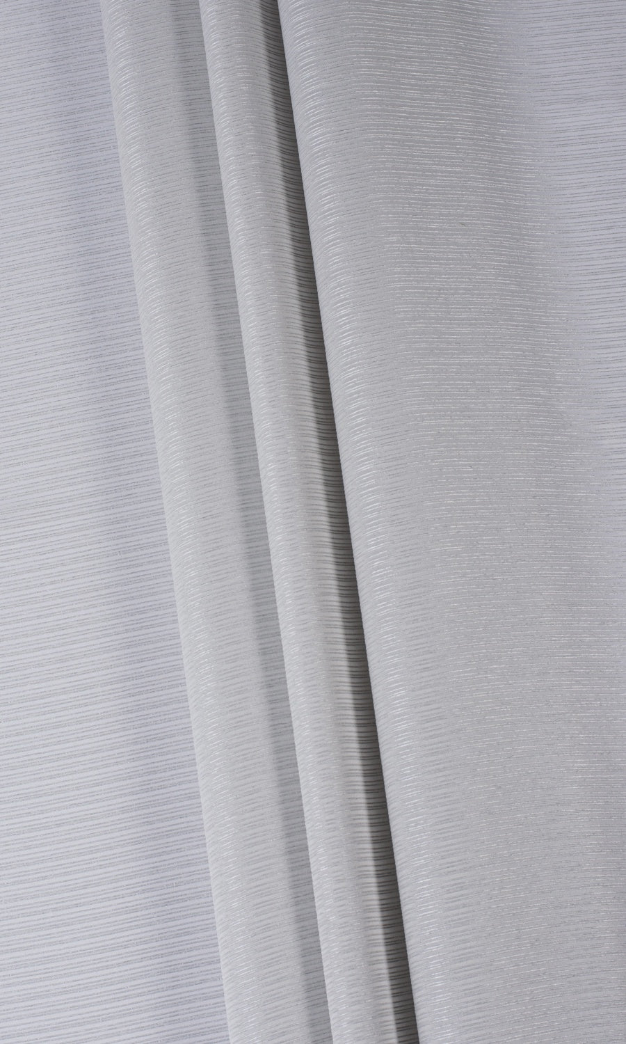 Striped Sheer Home Textile Fabric Material Sample (Pale Gray)