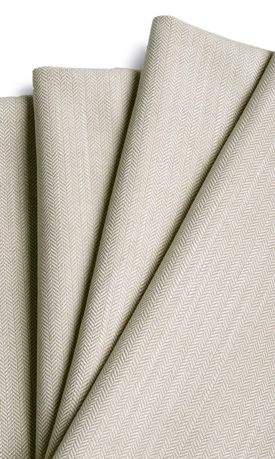 Herringbone Textured Window Treatments Fabric By the Metre (Soft Gray)