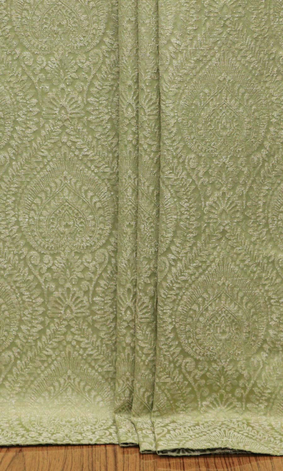Textured Floral Home Décor Fabric Sample (Green)