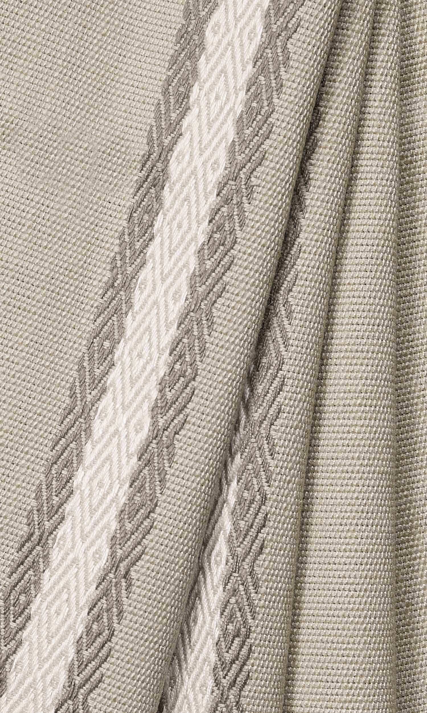 Striped Window Treatments Fabric By the Metre (Gray/ White)