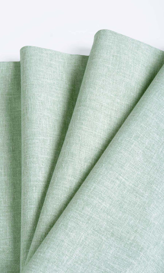 Blue & Green Cotton Blend Drapery