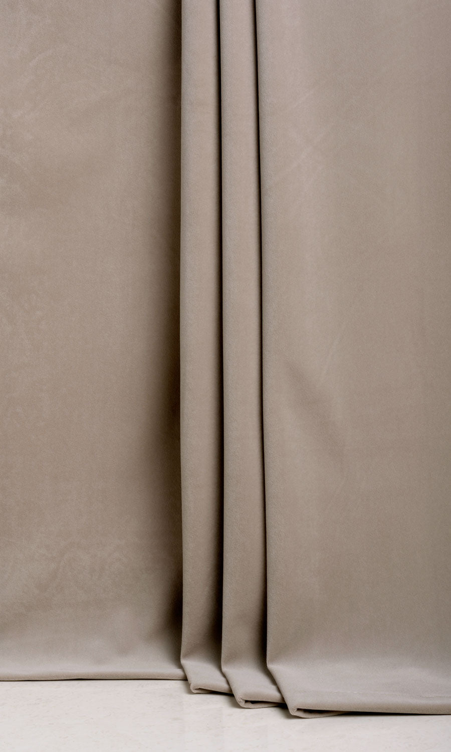Velvet Home Textile Fabric Material Sample (Taupe)