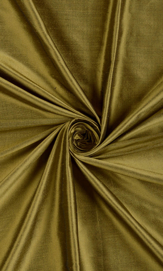 Shantung Silk Home Décor Fabric Sample (Olive Green)