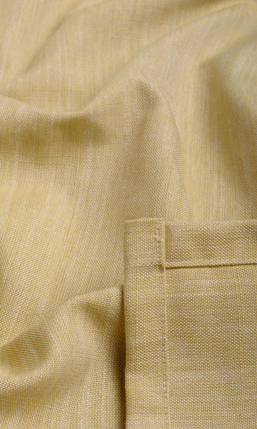 Plain Linen Texture Fabric By the Metre for Curtains & Drapes (Ochre Yellow)