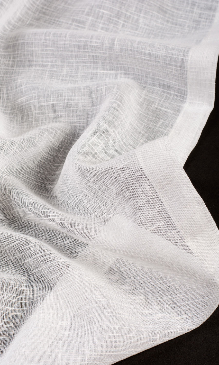 Plain Sheer Window Treatments Fabric Sample (White)
