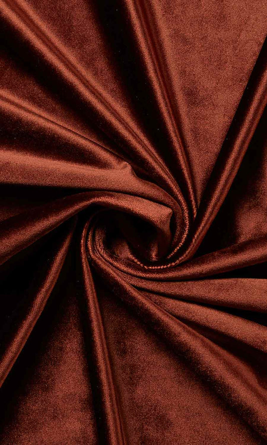 Orange Brown Velvet Custom Curtains