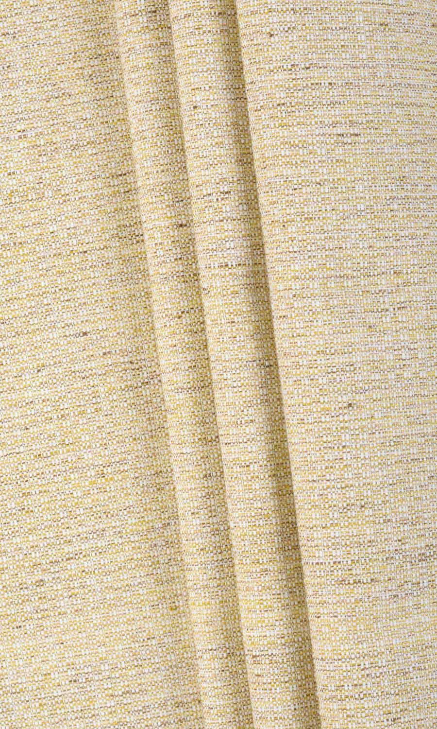 Textured Poly-Cotton Home Textile Fabric Material By the Metre (Yellow)