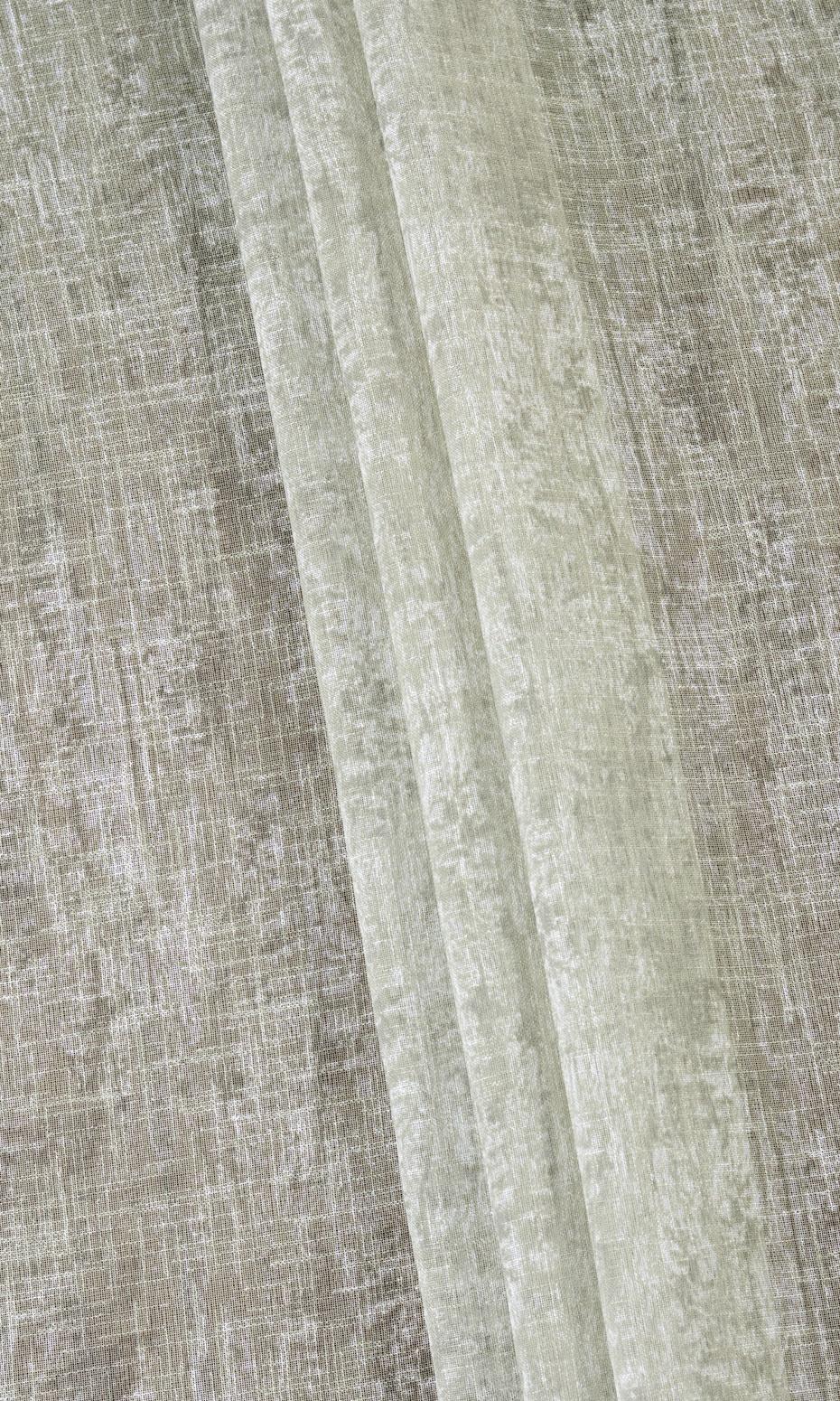 Textured Sheer Free Fabric Material Sample (Grey-Green)