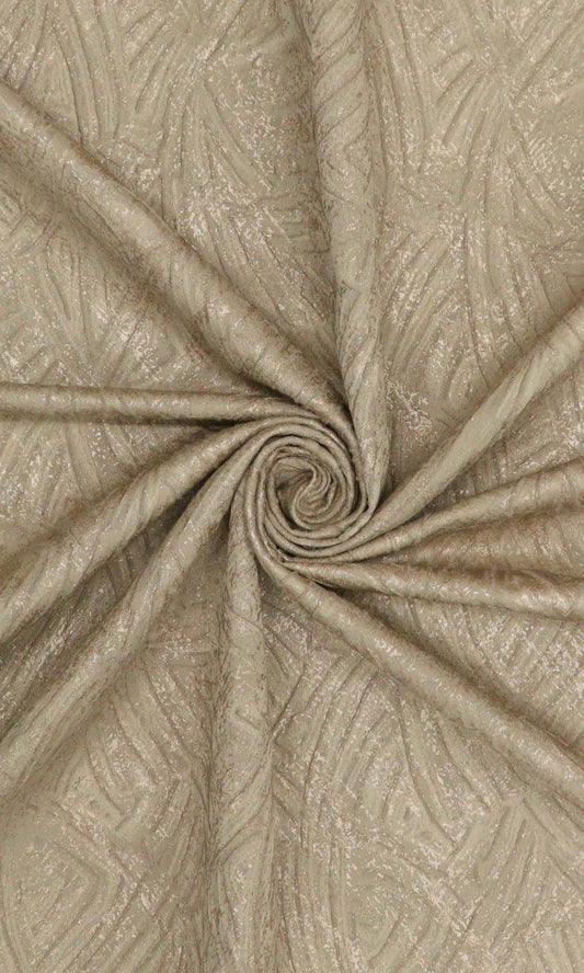 Self-Patterned Poly-Cotton Home Décor Fabric Sample (Caramel Brown)