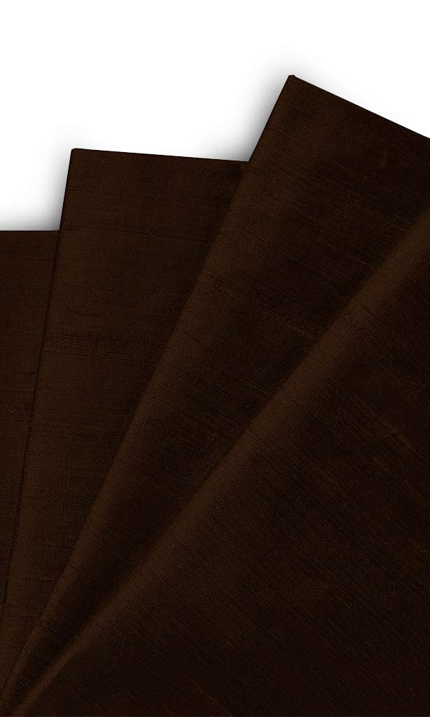 Pure Silk Window Treatments Fabric Sample (Brown)