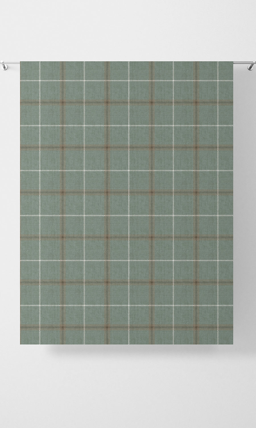 Checkered Home Textile Fabric Material Sample (Duck Egg Blue)