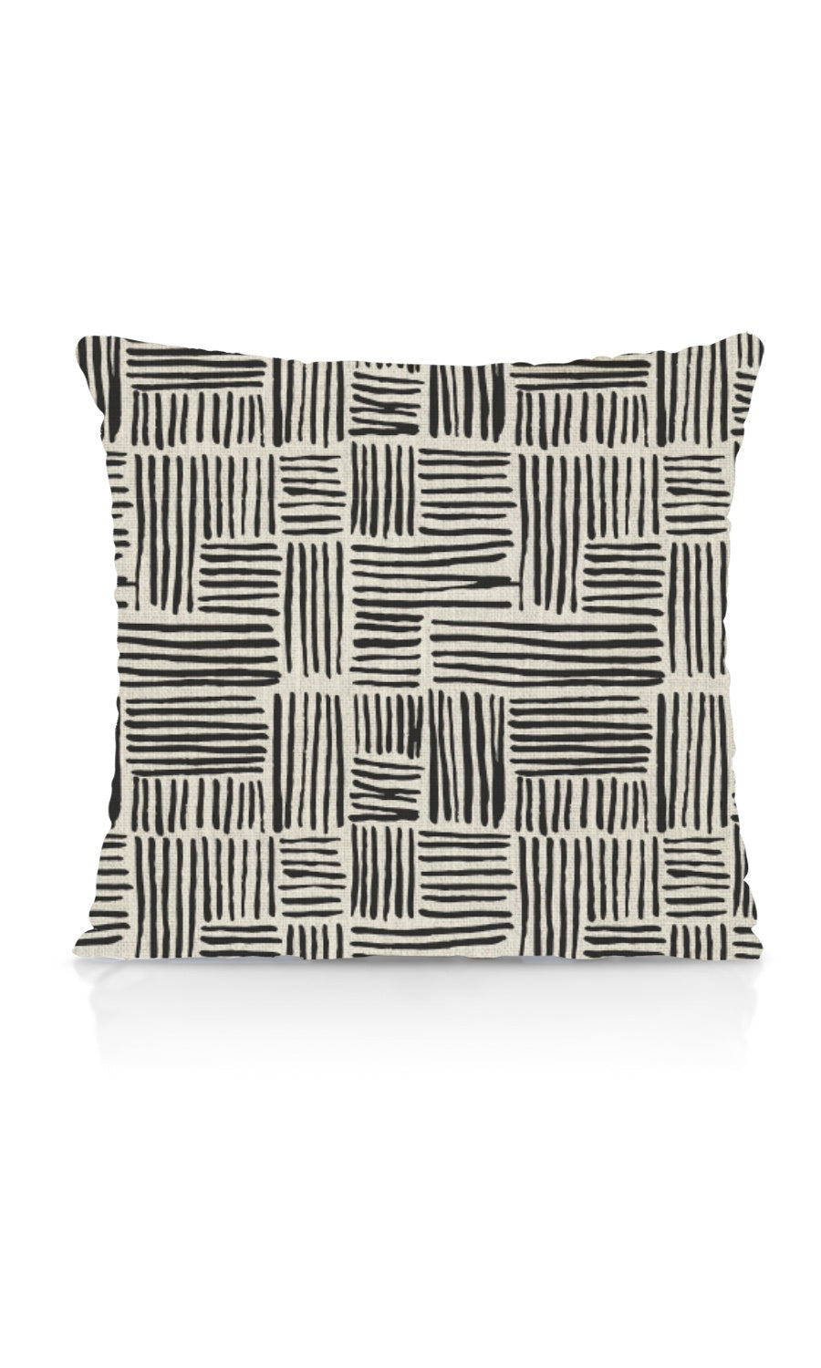 Modern Print Home Textile Fabric Material Sample (Black/ Ivory)