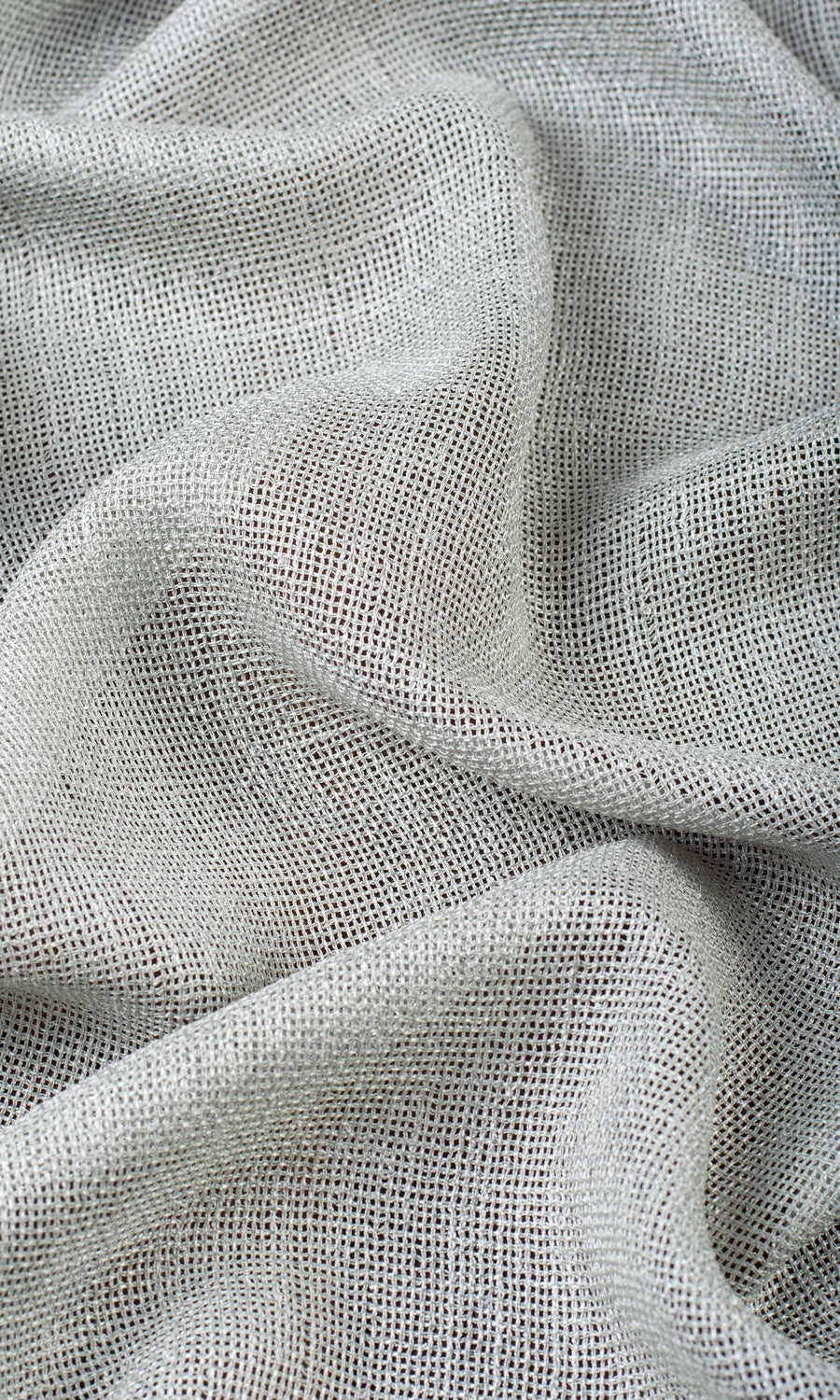 Textured Sheer Fabric Sample for Curtains & Drapes (Pewter Gray)