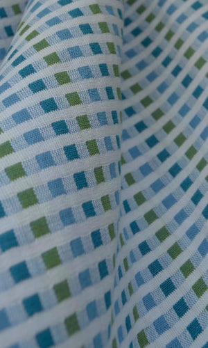 Cotton Home Décor Fabric Sample (Blue/ Green)