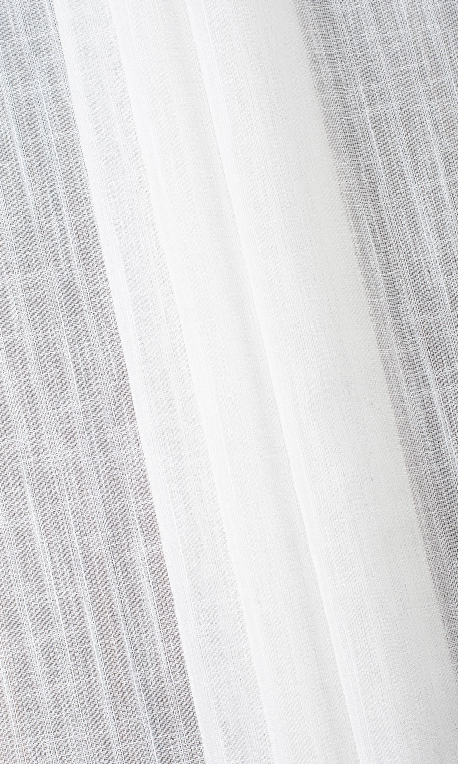 Plain Sheer Home Textile Fabric Material Sample (White)