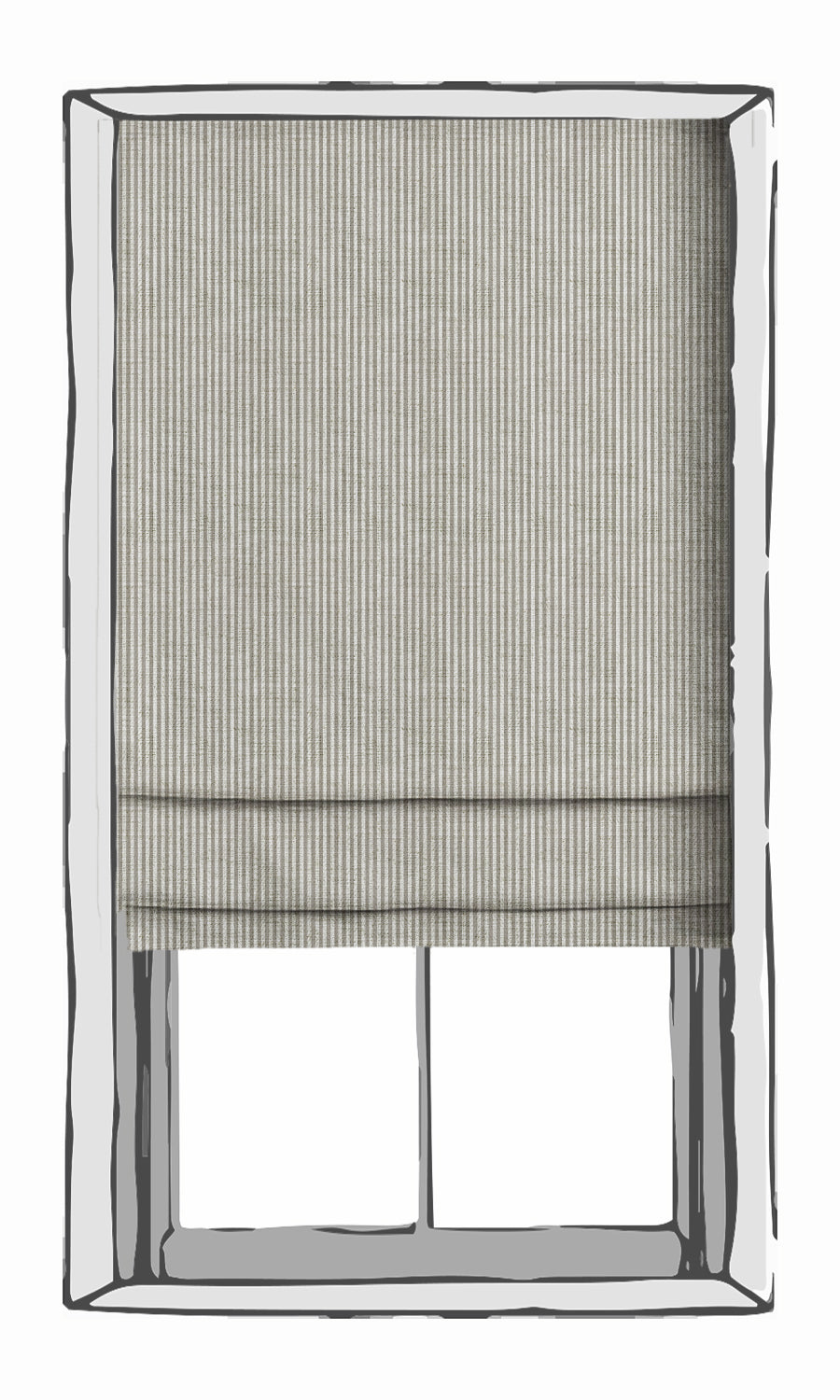 Modern Striped Free Fabric Material Sample (Grey/ White)