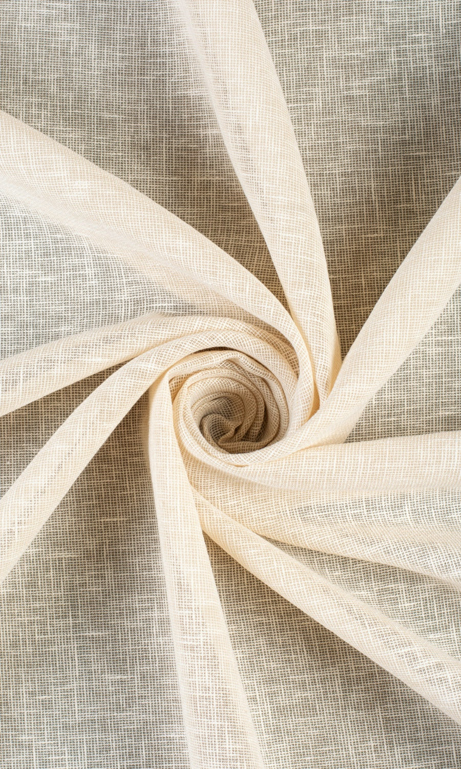 Plain Sheer Window Treatments Fabric Sample (Beige)