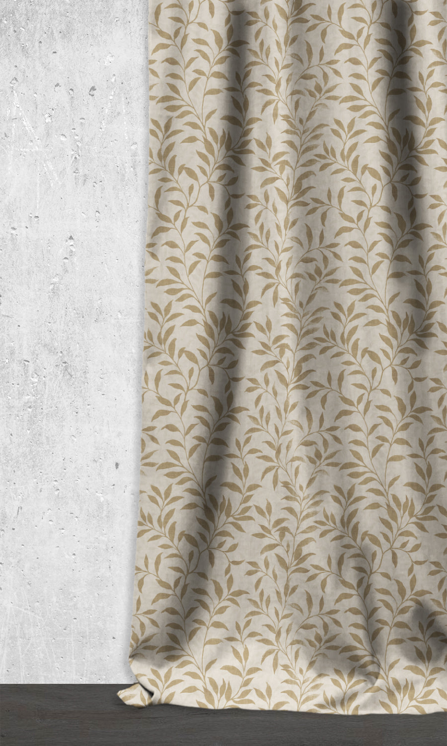 Dimout Floral Home Décor Fabric By the Metre Cream/ Beige)
