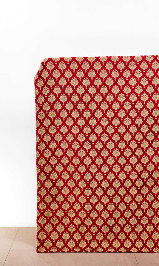 Beige/Brown/Red Custom Curtains