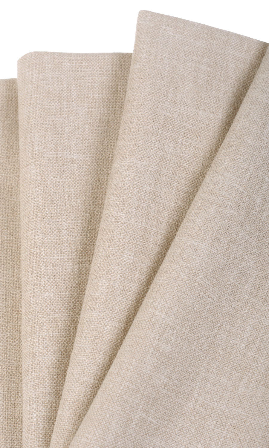 Linen Blend Fabric Material By the Metre (Beige)